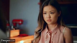 Petite Asian beauties Lulu Chu and Gianna Dior in a hot threesome