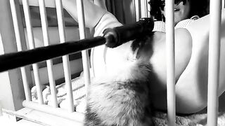 A day in the life of a Kitten: Ep.1 - Squirting on her tail, a spicy bondage twist