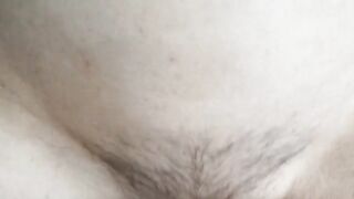 Skinny MILF with hairy pussy rides cock and squirts in HD