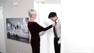 The bride's mother-in-law wanted to join in the intimate moment