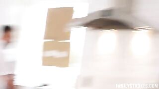 The man fucked her holes and left his semen there