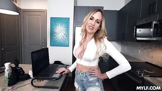 A girl has sex with her stepfather from the first view