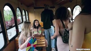 Girls at the party do not wear panties, they can be seen in all shots