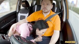 The girl is trying to seduce her passenger, madam