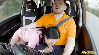 The girl is trying to seduce her passenger, madam