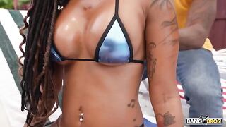Her mouth is as black as it can get, perfect for a dick
