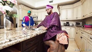 Ebony beauties fucked by a big black hole
