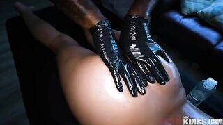 A girl has sex and gets a massage from the inside