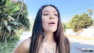 Her pussy did not resist and she groaned with pleasure in my cock