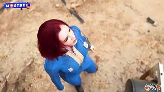 She gets excited while fucking in a costume