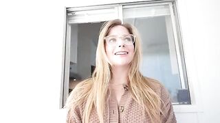 A girl sucks dick under the table and gets a huge load of cum on her face