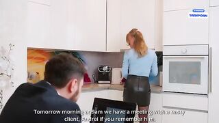 A man fucked his secretary on a business trip