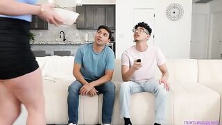 Two mature ladies arranged a sexy mom swap party