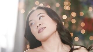 An Asian girl gets her pussy licked, showcasing the delicate taste