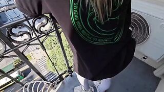Her mouth is too small for his dick, he cum in her mouth anyway!