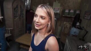 The cutie sucks dick until the guy releases all his cum
