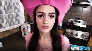 A guy gave his dick to a cowgirl for riding