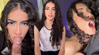 A cute 18-year-old Latina has a passionate and intense experience