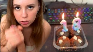 The man gave his girlfriend a hard cock as a gift, and she was delighted