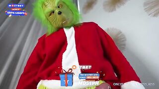 The Grinch is busy with something else, not stealing Christmas this time