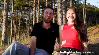 Fucking in the forest is done especially well by brunettes