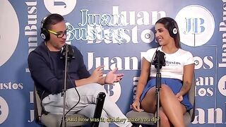 Natalia Garcia asked the delivery guy for a special treat in a steamy podcast scene
