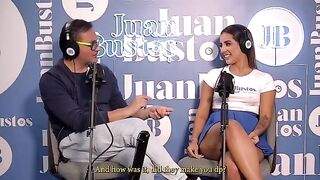 Natalia Garcia asked the delivery guy for a special treat in a steamy podcast scene