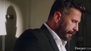 Morgan goes to great lengths to satisfy her boss Manuel in this intense scene from Deeper, a channel known for its passionate and sensual erotic content that often explores themes of domination and control