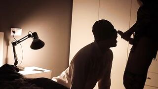 A sexy femdom babe uses a strapon to fuck her boyfriend’s ass