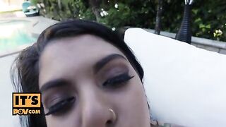 Petite teen Gina Valentina gets her asshole gapped post-massage