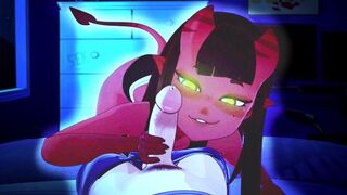 The sexy witch fucked with a young man in the animated movie