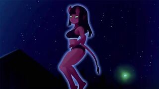 The sexy witch fucked with a young man in the animated movie