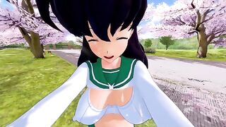 Kagome has a hot sex with her lover, fulfilling her naughty desires