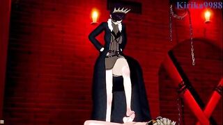Asta and Vanica Zogratis have a hot encounter in a secret room