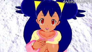 Iris, the Pokémon trainer, gets fucked in a hardcore hentai scene