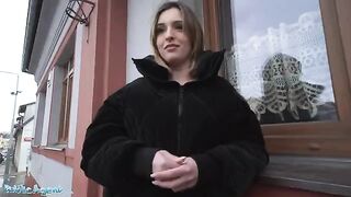 Public Agent catches Myss Alessandra for a quick outdoor session in this steamy video
