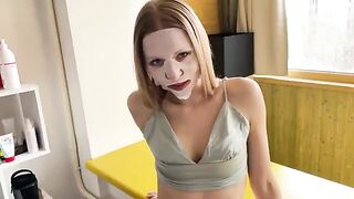 A girl was late with rent, so she had to engage in intimate acts
