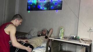 Two guys fucked a girl with a narrow vagina