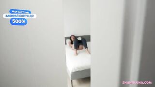 One guy's dick is enough for a sexy brunette babe