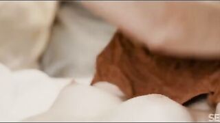 Lesbians know how to show tenderness in their intimate moments on the bed