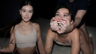 Petite babe plays a game of “guess where the next hand will land” with intense results