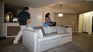 Black girl with big boobs gets her tits squeezed and slapped hard