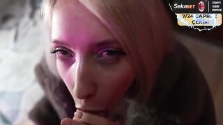 He made a mess on the chin of a street prostitute in a fur coat