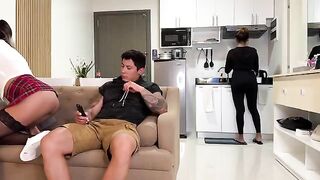 A girl came to her stepfather, he did not notice and fucked