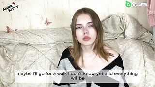 There's nothing left to do but get naked, but the girl is dragging her feet with teasing