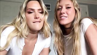 Two girls are sharing cock during family therapy session