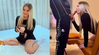 A beautiful girl agreed to sex because of a bet