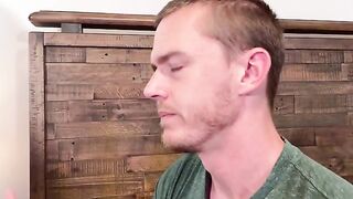 A man lies and thanks as he gets fucked by two babes