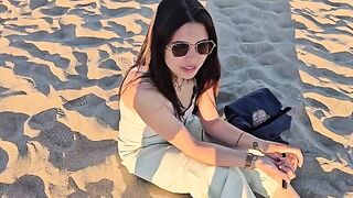 An empty beach isn't exactly the right spot for intimacy