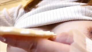 A Japanese beauty got an incredible orgasm thanks to her huge nipples